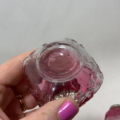 [179] ANTIQUE | 1890s | Northwood | Royal Ivy Frosted & Clear | Salt & Pepper