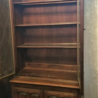 Lot #68  Lighted Ethan Allen Display Cabinet - One of two