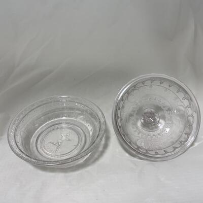 [183] ANTIQUE | 1870s | Minerva Pattern | Covered Butter & Creamer