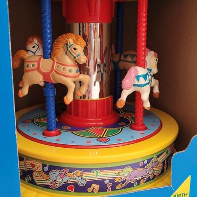 Lot 222: New Windup Horse Carousel Toy 