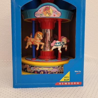 Lot 222: New Windup Horse Carousel Toy 