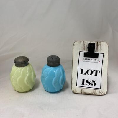 [185] ANTIQUE | 1890s | Dithridge | Sunset Pattern | Salt & Pepper Shakers
