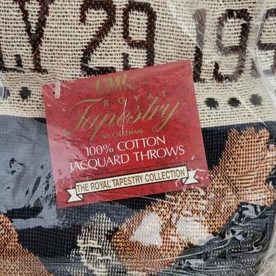 Lot 239: CHATHAM Royal Tapestry Stamp Themed Blanket 