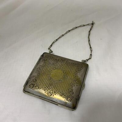 [188] ANTIQUE | Edwardian | Tin Coin and Makeup Purse