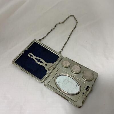 [188] ANTIQUE | Edwardian | Tin Coin and Makeup Purse