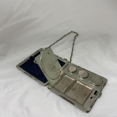 [188] ANTIQUE | Edwardian | Tin Coin and Makeup Purse