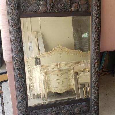 Vintage Wood Mirror