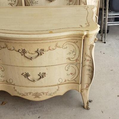 2 Heritage Furniture Co. Venetian Hand Painted End Table Nightstand Cabinet