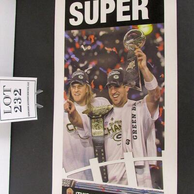 Super Bowl Champs Green Bay Press Gazette Extra Laminated Poster 11 x 22`