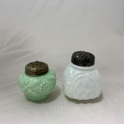 [194] ANTIQUE | Northwood Crocodile Tears Milk Glass | Green