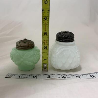 [194] ANTIQUE | Northwood Crocodile Tears Milk Glass | Green