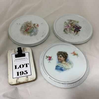 [195] ANTIQUE | Three Tea Trivets | Nice Lithographs