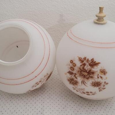 Lot 244: Pair of Vintage Glass Shades 