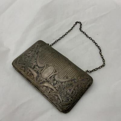 [200] ANTIQUE | Edwardian | Tin Coin and Makeup Purse