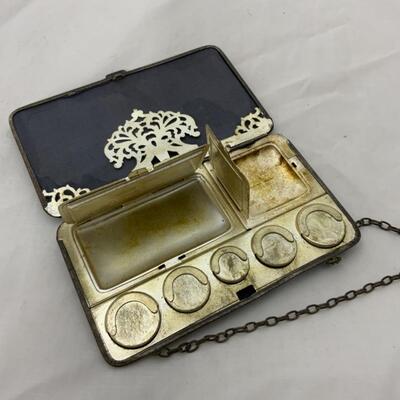 [200] ANTIQUE | Edwardian | Tin Coin and Makeup Purse