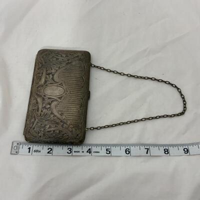 [200] ANTIQUE | Edwardian | Tin Coin and Makeup Purse