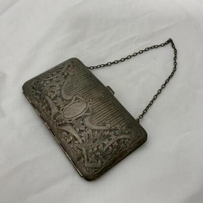 [200] ANTIQUE | Edwardian | Tin Coin and Makeup Purse
