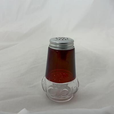 [201] ANTIQUE | Ruby Flash Souvenir Glass | Riceville, Iowa