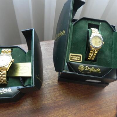 LOT 138 DUFONTE HIS & HERS WATCHES