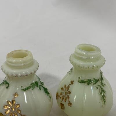 [205] ANTIQUE | 1900s | Northwood | Chrysanthemum Sprig Custard | Shakers