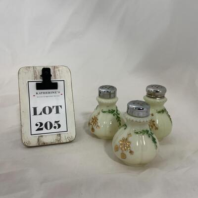 [205] ANTIQUE | 1900s | Northwood | Chrysanthemum Sprig Custard | Shakers