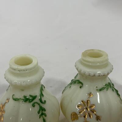 [205] ANTIQUE | 1900s | Northwood | Chrysanthemum Sprig Custard | Shakers