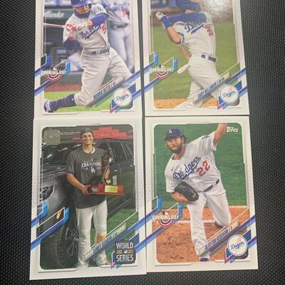 4 card Dodgers lot