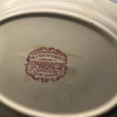 Homer Laughlin Red Transfer Ware Harpers Ferry