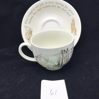 BP Warne Co. Beatrix Potter Cip and Saucer