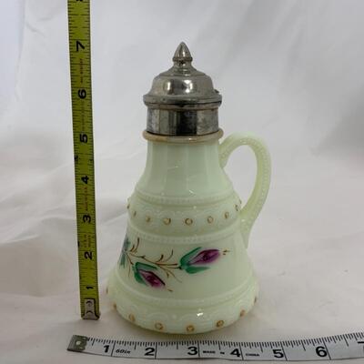 [208] ANTIQUE | 1900s | HEISEY | Ring Band Syrup