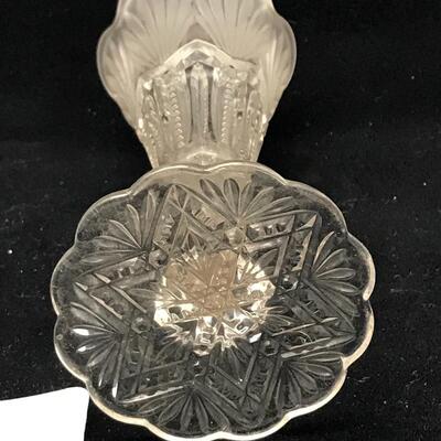 Vintage Frosted Glass Vase