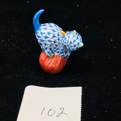 Blue Herend Cat
