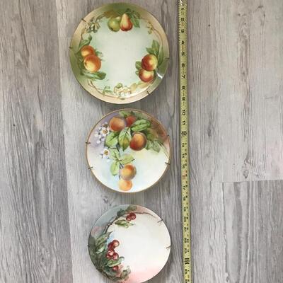 Three Vintage Plates with Hangers 