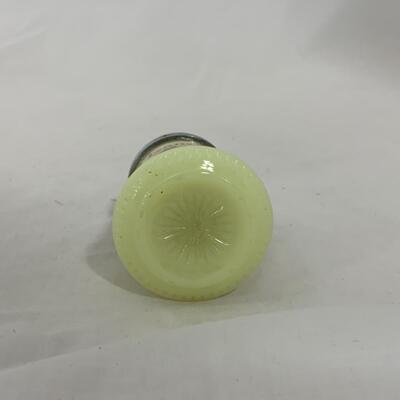 [213] ANTIQUE | Heisey Custard Souvenir Glass | Lancaster, Wisconsin
