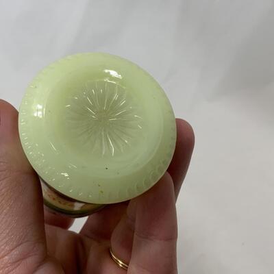 [213] ANTIQUE | Heisey Custard Souvenir Glass | Lancaster, Wisconsin