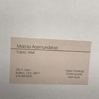 Marcia Aasmundstad Fabric Art Franed