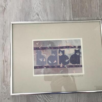 Marcia Aasmundstad Fabric Art Franed