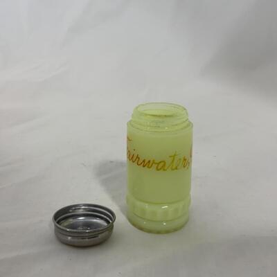 [215] ANTIQUE | Heisey Custard Souvenir Glass | Fairwater, Wisconsin
