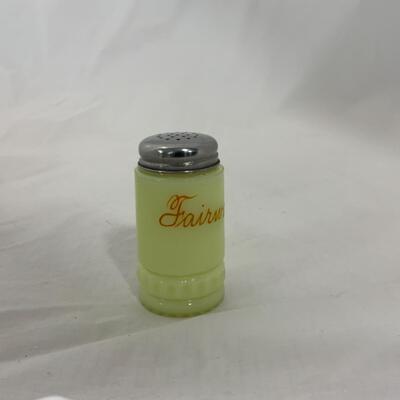 [215] ANTIQUE | Heisey Custard Souvenir Glass | Fairwater, Wisconsin