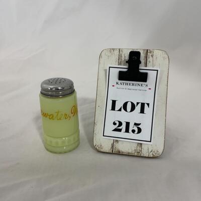 [215] ANTIQUE | Heisey Custard Souvenir Glass | Fairwater, Wisconsin