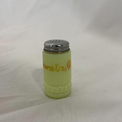 [215] ANTIQUE | Heisey Custard Souvenir Glass | Fairwater, Wisconsin