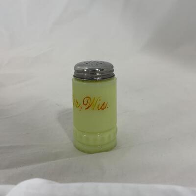 [215] ANTIQUE | Heisey Custard Souvenir Glass | Fairwater, Wisconsin