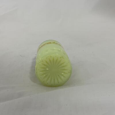 [215] ANTIQUE | Heisey Custard Souvenir Glass | Fairwater, Wisconsin