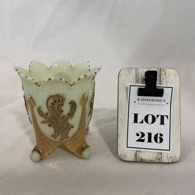 [216] ANTIQUE | Northwood | Inverted Fan | Footed Spooner