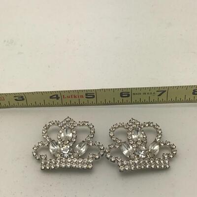 Pair of Crown Pins / Brooches