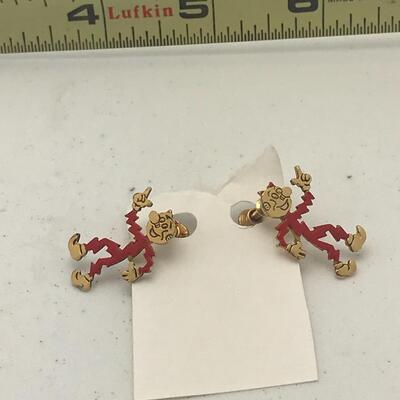 Electric Man Screw Back Earrings 