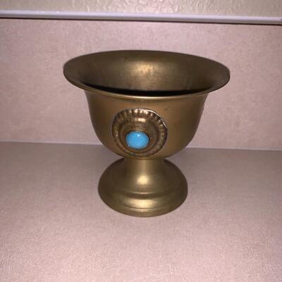 Vintage brass gem cup