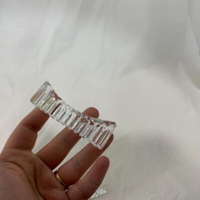 [220] Three Crystal Knife Rests | Two Styles | Place Card Holder