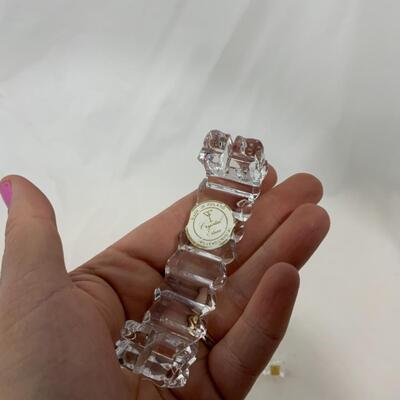 [220] Three Crystal Knife Rests | Two Styles | Place Card Holder