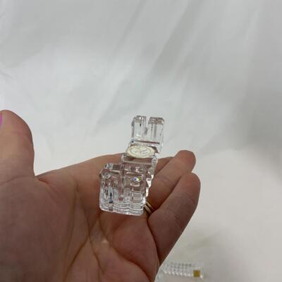 [220] Three Crystal Knife Rests | Two Styles | Place Card Holder